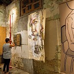 Expo d'art urbain, Abrabanel 54, Tel Aviv."גרפיטי אוצרים, ב"רחובות בוערים